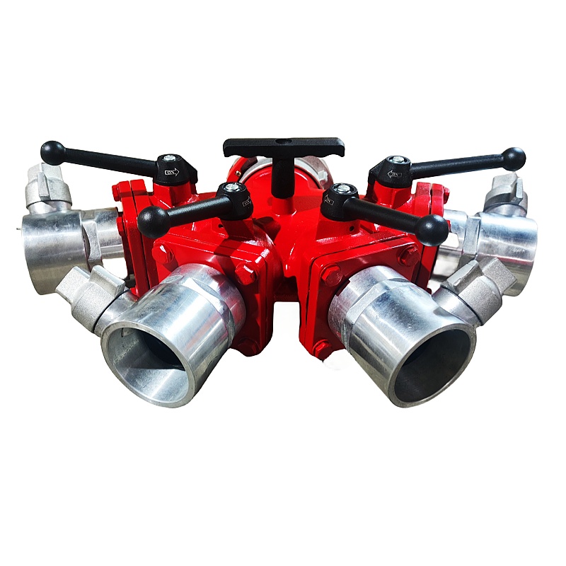 4-way manifolds fire hose dividers wyes breechings fire wye valve fire water divider wholesale Distribuidores de mangueras contra incendios de 4 vías , divisores de mangueras contra incendios, bridas en forma de Y, válvula de brida contra incendios, divisor de agua contra incendios al por mayor